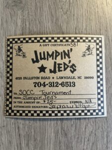 $25.00 Gift Certificate (1) To Be Given Away